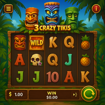 HeroSpin - 3 Crazy Tikis Slot - Exciting Game